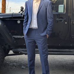 Calvin Klein suit Blue