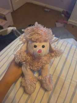 Pink Poodle Stuffed Animal Plush Toy