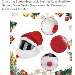 Santa Motorcycle Helmet Cover