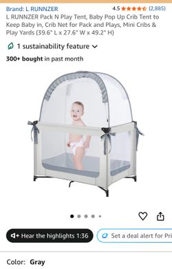 Pack n play tent cover to keep baby from climbing out