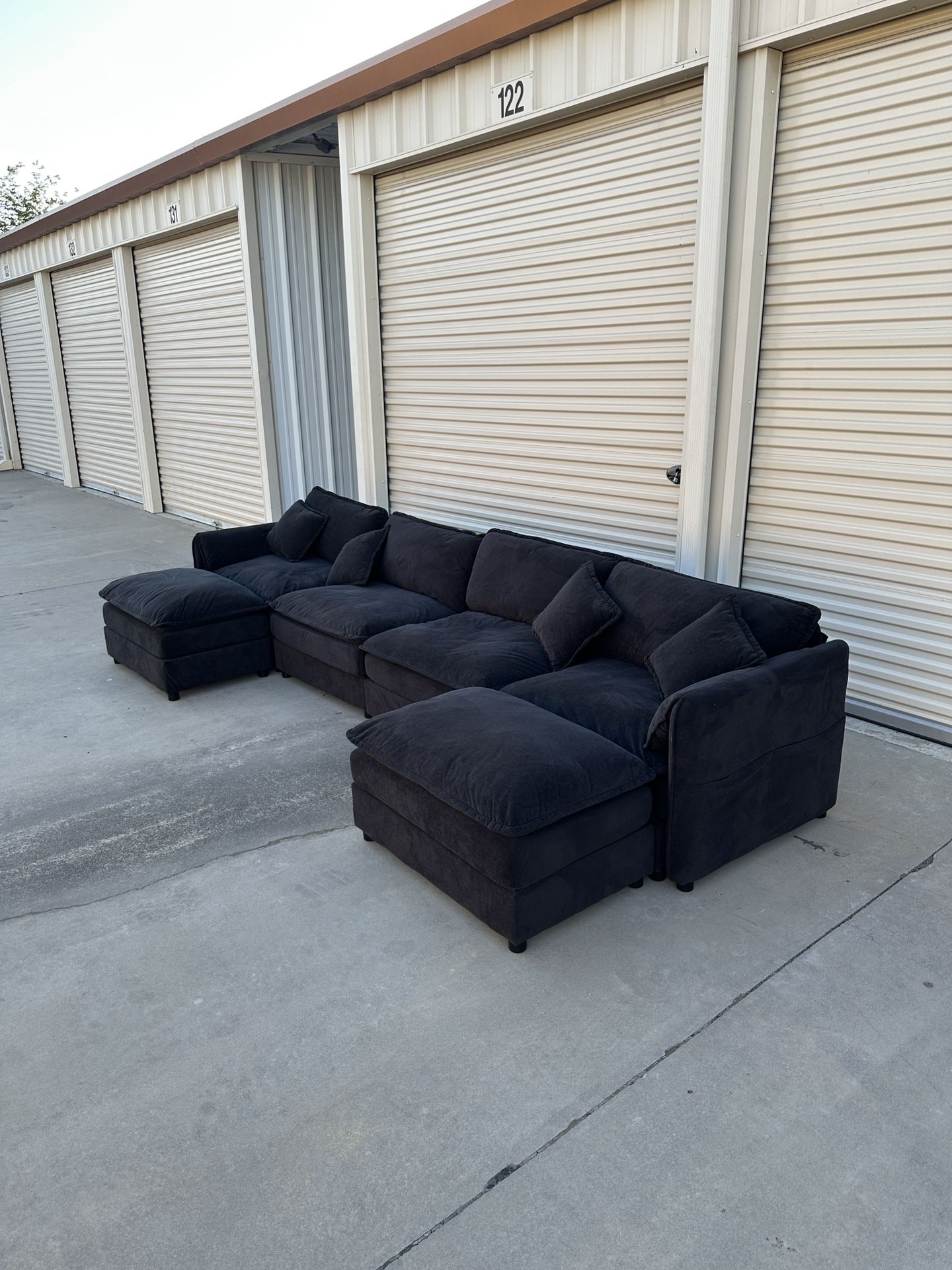 Free Delivery! Black Modular Sectional Couch