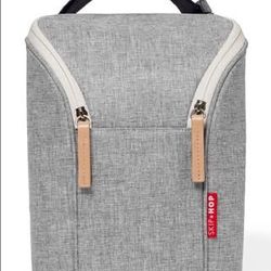 Skip Hop Baby Bottle Bag, Grab & Go, Grey Melange, 6.75x3.5x9 Inch (Pack Of 1)