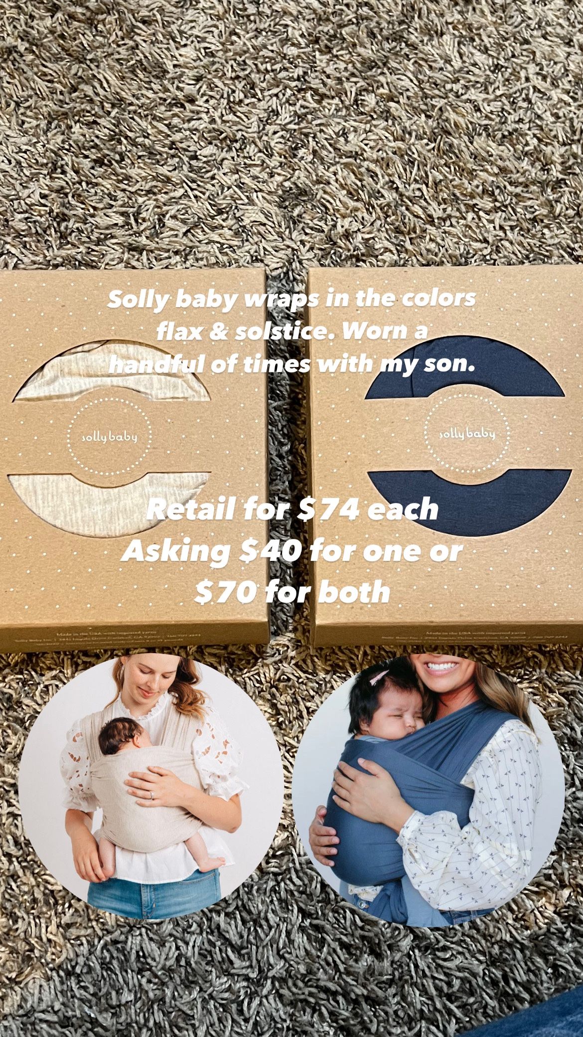 Solly Baby Wrap/ Baby Carrier - Infants (READ DESCRIPTION)