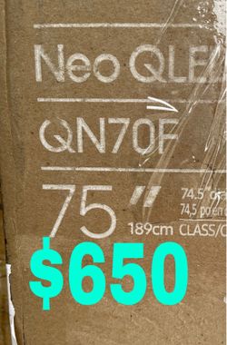 Samsung 75” QN70F QLED TV –120Hz.