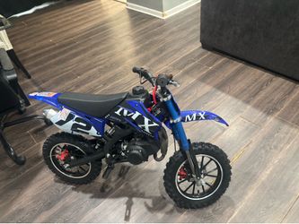 MX moto 4.2  (15) Kids Dirt Bike 50cc Gas Powered 2-Stroke, Mini Dirt Bike with Inverted Front Fork, Dual Hydraulic Disc Brakes, 24 MPH Max Speed, 19 