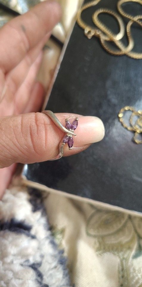 Amethyst White Gold Ring