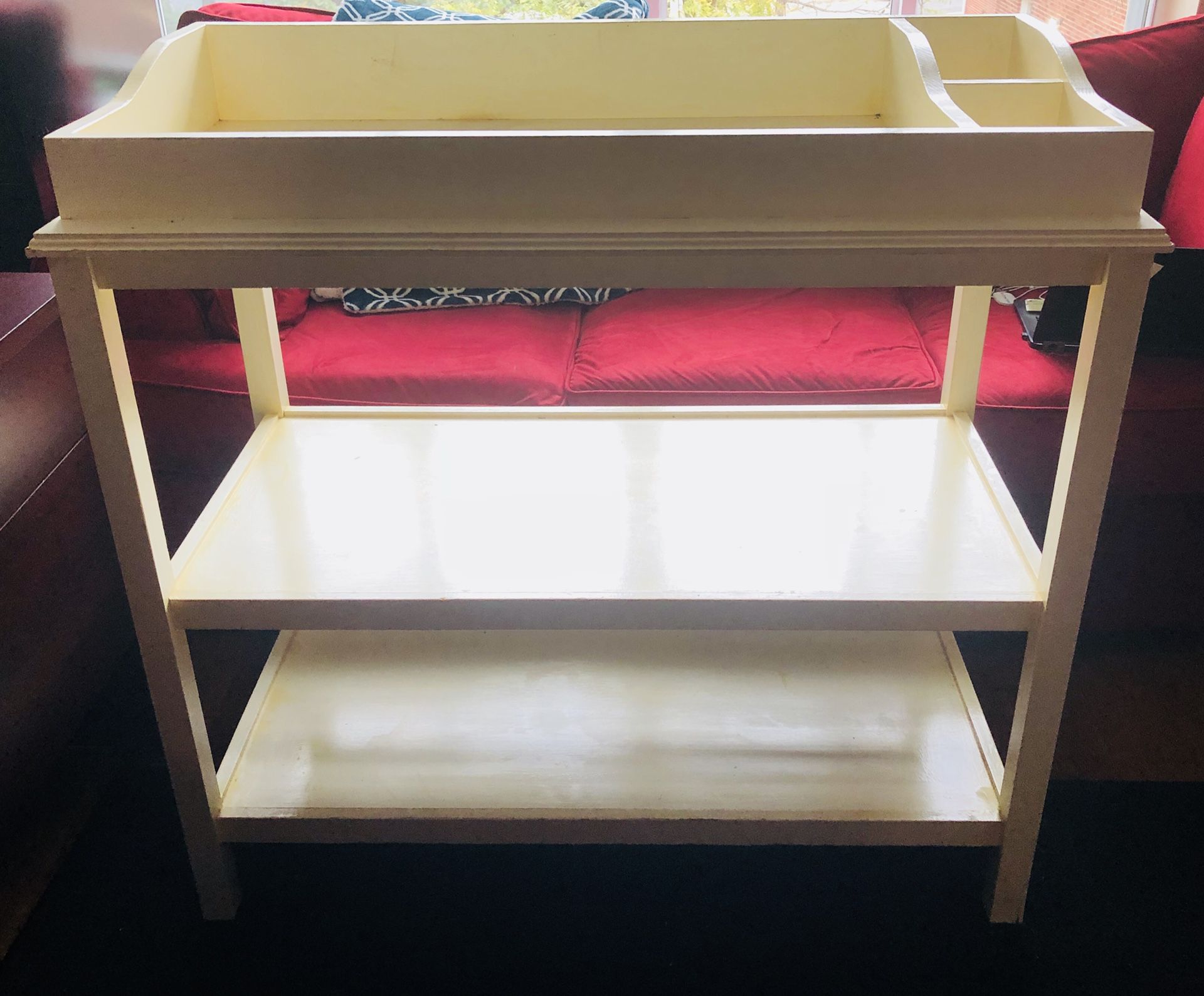 Solid wood changing table