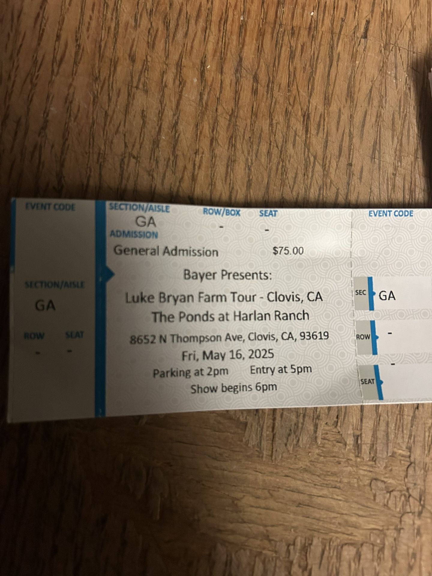 Luke Bryan Concert Clovis, CA