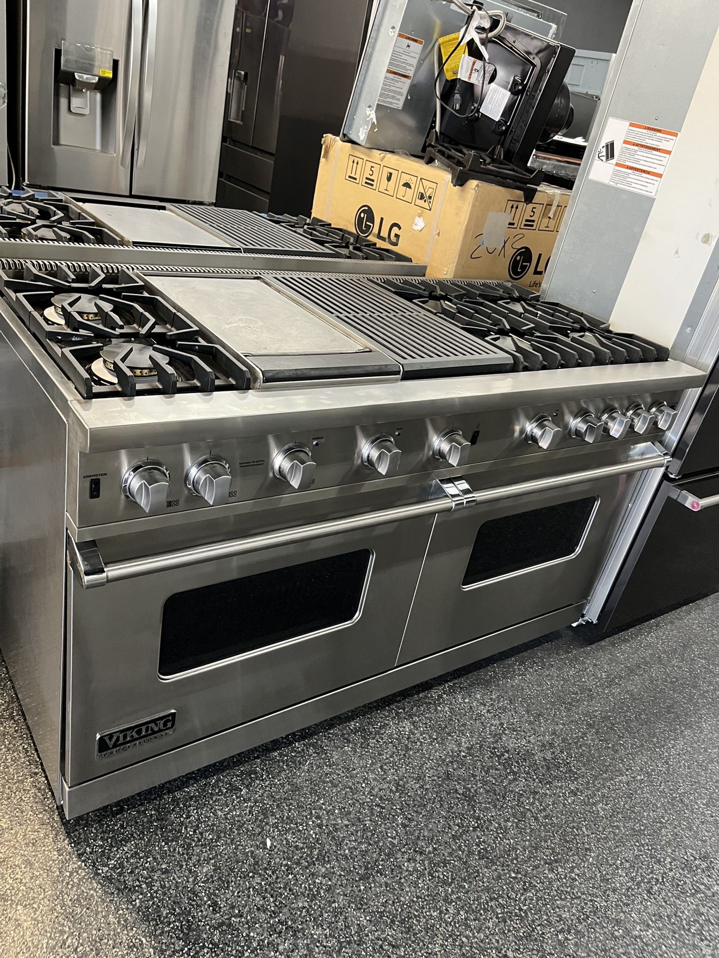 Stainless Steel Viking 60” Range Stove Grill Griddle All Gas