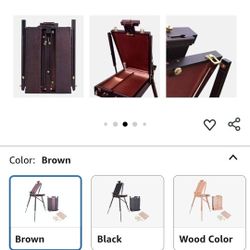 Oil Painting Box Folding Portable Easel Bracket Type Storage Solid Wood Portable $120