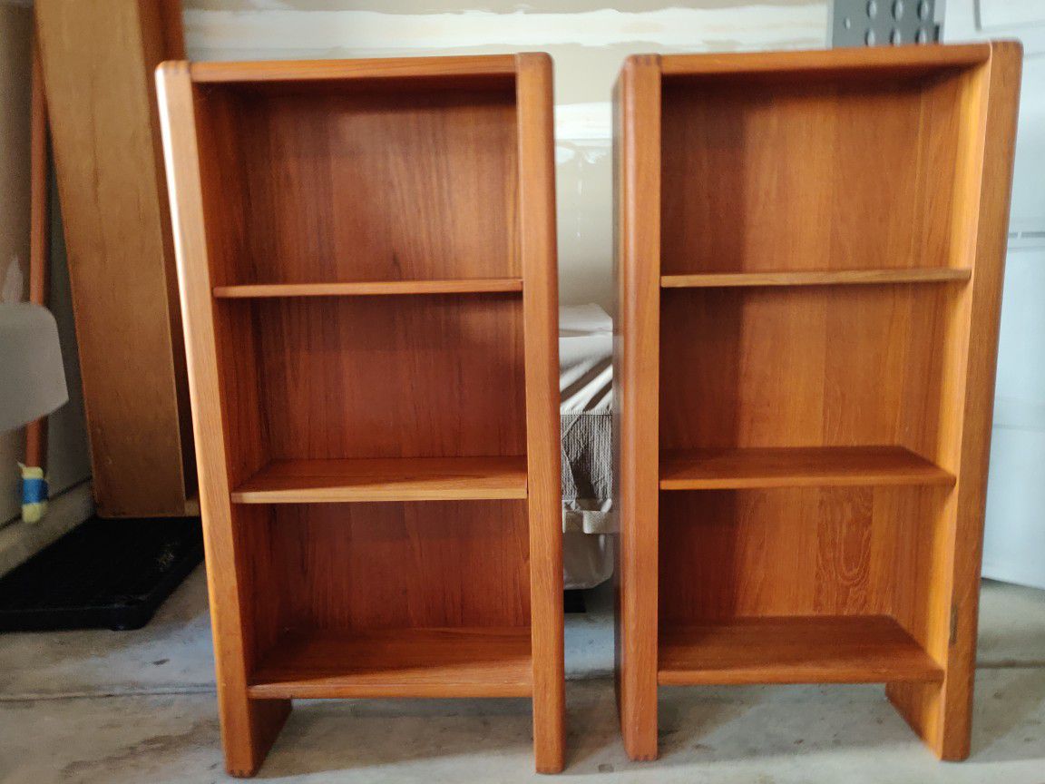 Shelves, 2 Solid Teak Wood Shelves. 