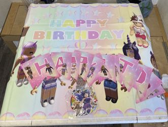 Roblox Birthday Decorations (girl)