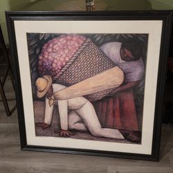 The Flower Carrier Diego Rivera Painting 