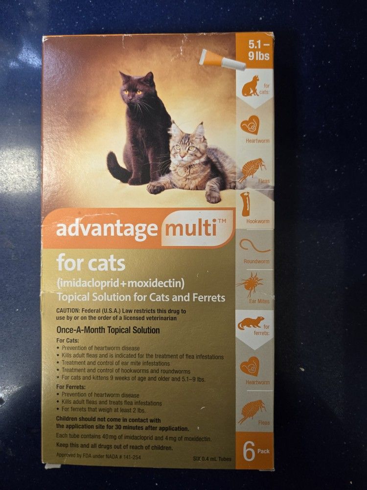 Advantage Multi for small cats - 6 doses - 2/26 exp - Sealed