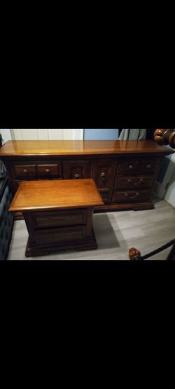 Big dresser with matching night stand cash only dresser is 6 feet long