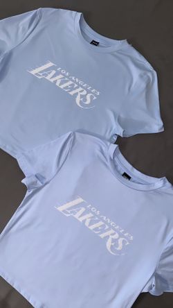 LAKERS GLITTER CROP TOP