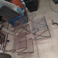 3 Metal Chairs