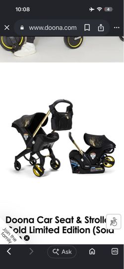 Doona carseat and stroller gold edition