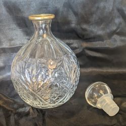 Vintage Crystal Round Shape Whiskey Decanter 