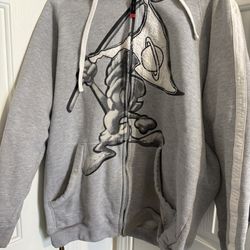 Men’s Vintage Luxe Lot 29 Gray Graphic Hoodie Size Large It Has A Small Spot On It 