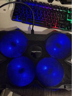 Amazon Basics Laptop Cooling Pad (LED Fans, USB Powered)