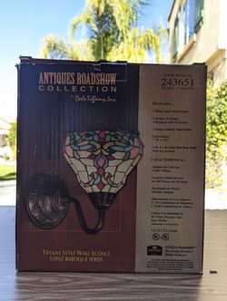 Tiffany Style Wall Scone Topaz Baroque Series