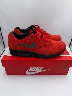 🔥 Nike Air Max 1 Red Suede  📏 Size 10 Men’s