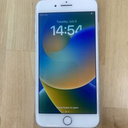 Unlocked iPhone 8 Plus 256GB Silver - Cracked back but works perfect. 
