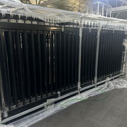 6'×14' spike top iron rolling gate