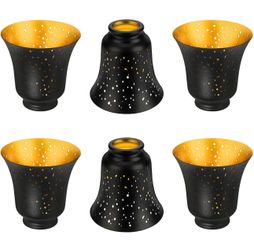 Ceiling Fan Light Covers, 6 Pack Pendant Light Shade Replacement with 1-5/8" Fitter