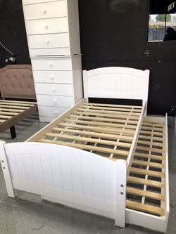 Twin Trundled Bed Frame Solid Wood New In The Box 