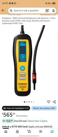 Fieldpiece DR82 Infrared Refrigerant Leak Detector