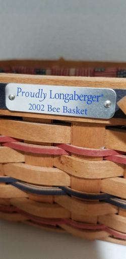 Longaberger 2002 BEE BASKET with Fabric