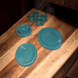 11 Pc Crown Corning Prego Hunter Green Plates Bowls Vintage Dish Japan Retro Lot