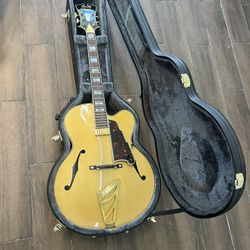 D’Angelico Electric Guitar Excel EXL-1 Yellow Hollowbody With Case