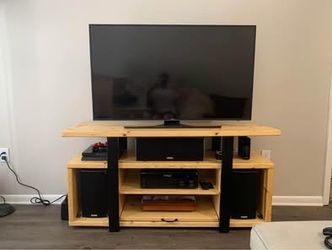 Handmade Entertainment Center and Coffee Table Set