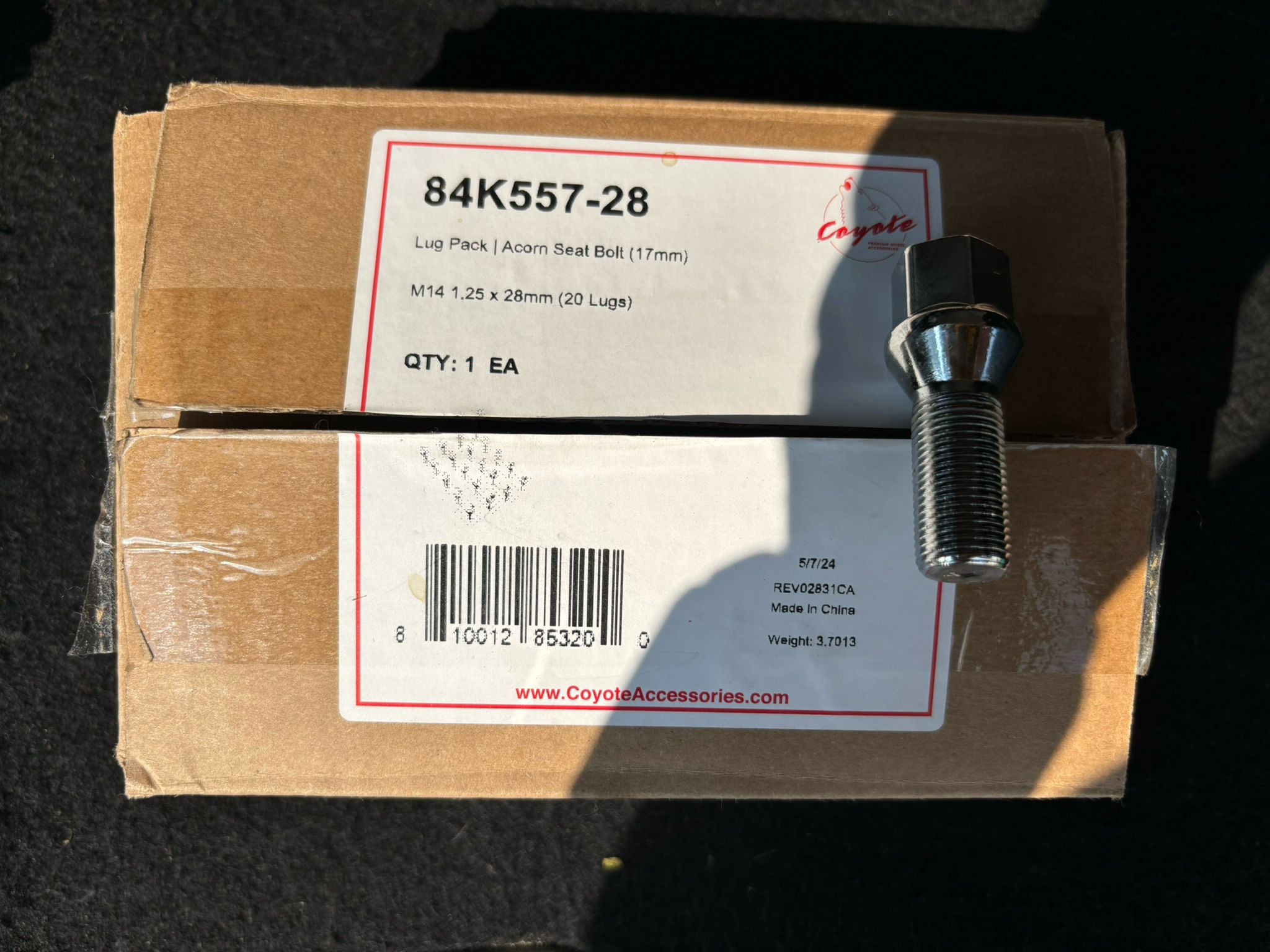 Acorn Seat Bolt (17mm)