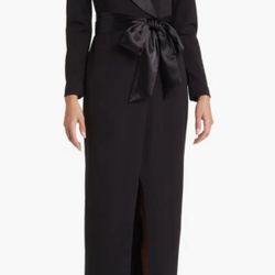 Long Sleeve Tuxedo Gown