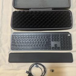 Logitech MX Keys + Wrist Pad 