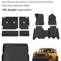 Rubber Floor Mat Set 2021+ Ford Bronco 