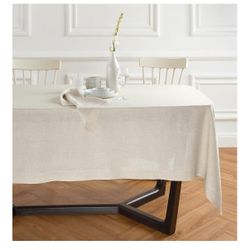 Solino Home Linen Tablecloth for Rectangle Tables 70 x 108 Inch