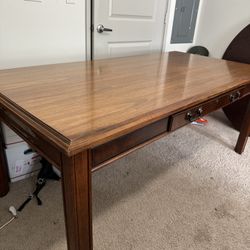 Solid Wood Executive Office Desk – Heavy & Durable