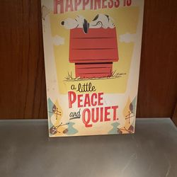 Peanuts Snoopy Metal Sign