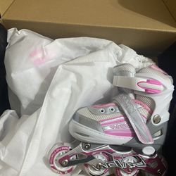 Skates Adjustable Inline Skates for Kids and Youth with Full Light Up Wheels Camo Outdoor Roller Blades Skates for Girls size small (kids 10-13)