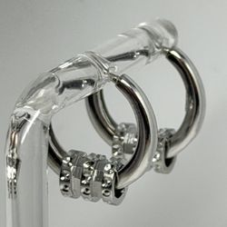 925 Stamped Sterling Silver hoops Earrings