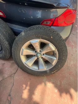 Set of 3  20 inch wheels and tires and a spare.