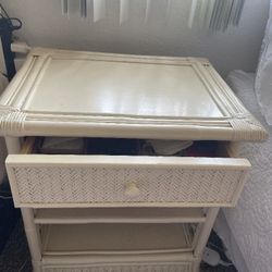 Wicker Nightstand 