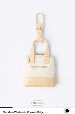 Beis Micro Weekender Charm in Beige