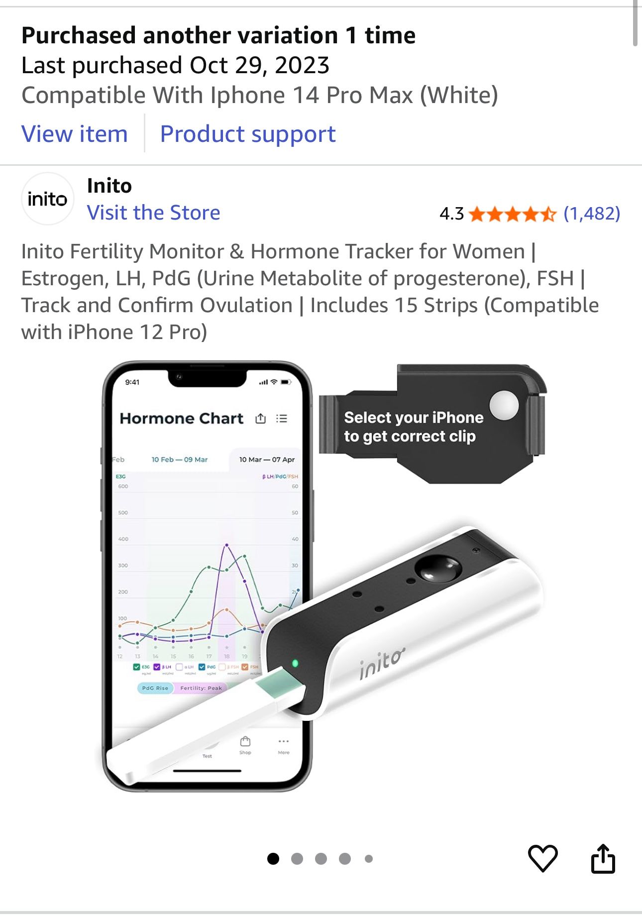 Inito Fertility Monitor For Iphone14 Pro Max