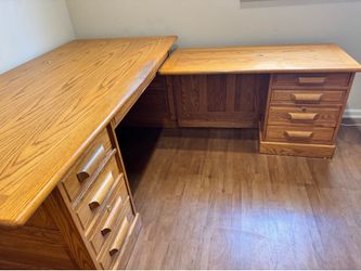 Winner’s Only✨Solid Oak Executive L-Shaped Desk✨Exceptional Quality
